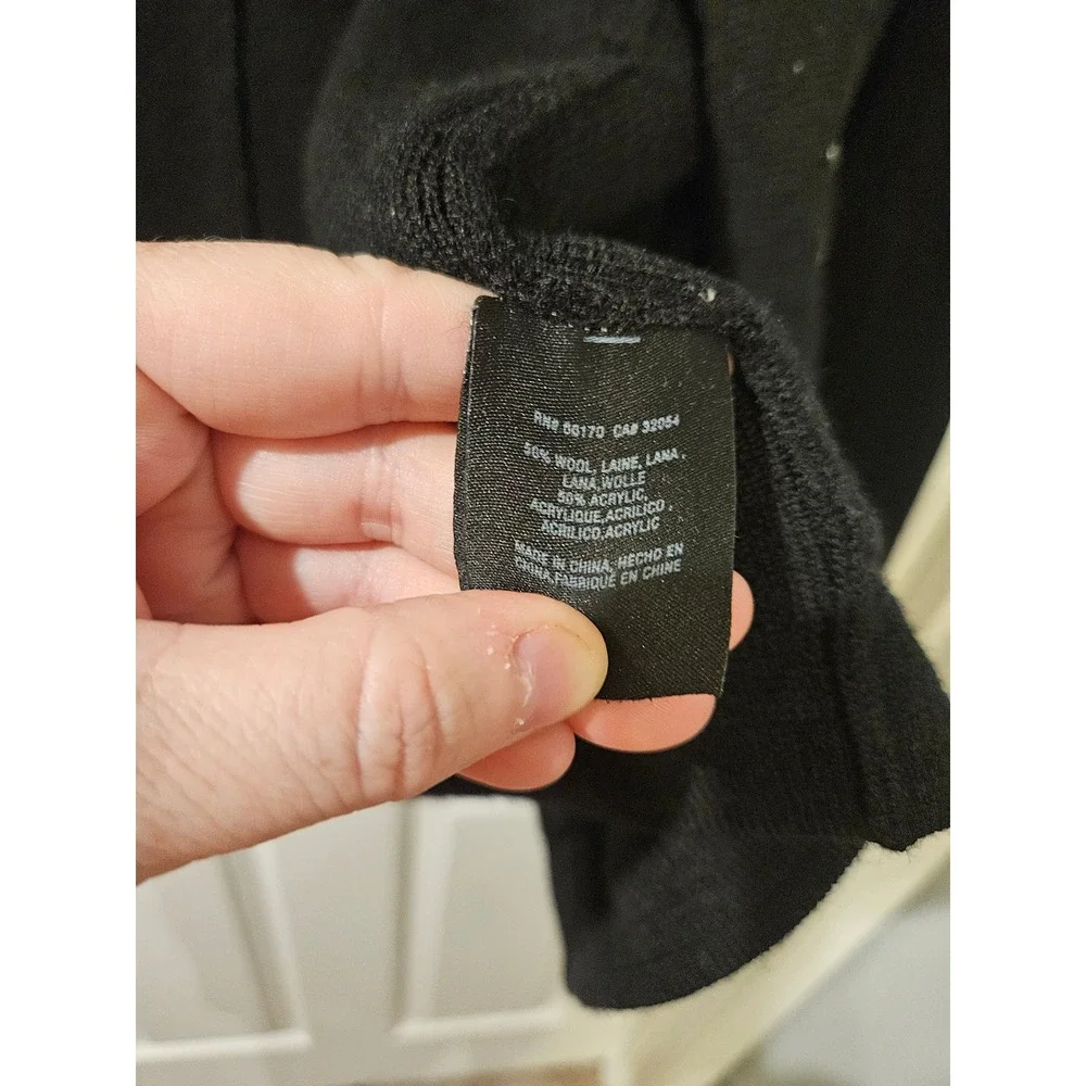 Anthropologie HWR Wool Blend Shawl‎ Collar Cardigan Sweater Blazer XS Black